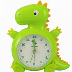 Dinosaur Shape Alarm Clock for Kids | Cute Analog Table Clock with Loud Alarm – Green