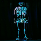ZYOZ  EL Wire Light-Up Suit Kit Glowing Stick Figure Costume Wire For Parties, Halloween