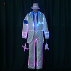 ZYOZ  EL Wire Light-Up Suit Kit Glowing Stick Figure Costume Wire For Parties, Halloween