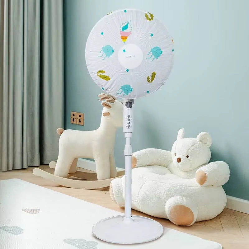 ZYOZ Mockery Standing Round Fan Dust Cover Safety Shield PEVA Fan Protector Washable Foldable Dustproof, Household Waterproof Dust Cover, Electric Fan Cover, Round Shape (45CM, Pattern May Vary)(random colour) Secondary image