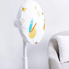 Mockery Standing Round Fan Dust Cover Safety Shield PEVA Fan Protector Washable Foldable Dustproof, Household Waterproof Dust Cover, Electric Fan Cover, Round Shape (45CM, Pattern May Vary)(random colour)