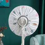 Standing Round Fan Dust Cover Safety Shield PEVA Fan Protector Washable Foldable Dustproof, Household Waterproof Dust Cover, Electric Fan Cover, Round Shape (45CM, Pattern May Vary)