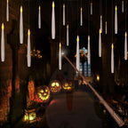 ZYOZ  Flameless Taper Floating Candles with Magic Wand Remote, Flickering Warm Light, Battery Operated
