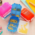 Plastic Rectangular Medicine Box Mini Vitamin Pill Tablet Case Organizer