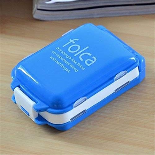 Plastic Rectangular Medicine Box Mini Vitamin Pill Tablet Case Organizer