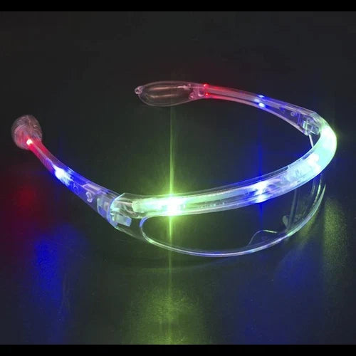 ZYOZ LED Light-Up Spaceman Shades – Futuristic Multi-Color Visor Glasses for Festivals, Parties, Raves, & Costumes Main image