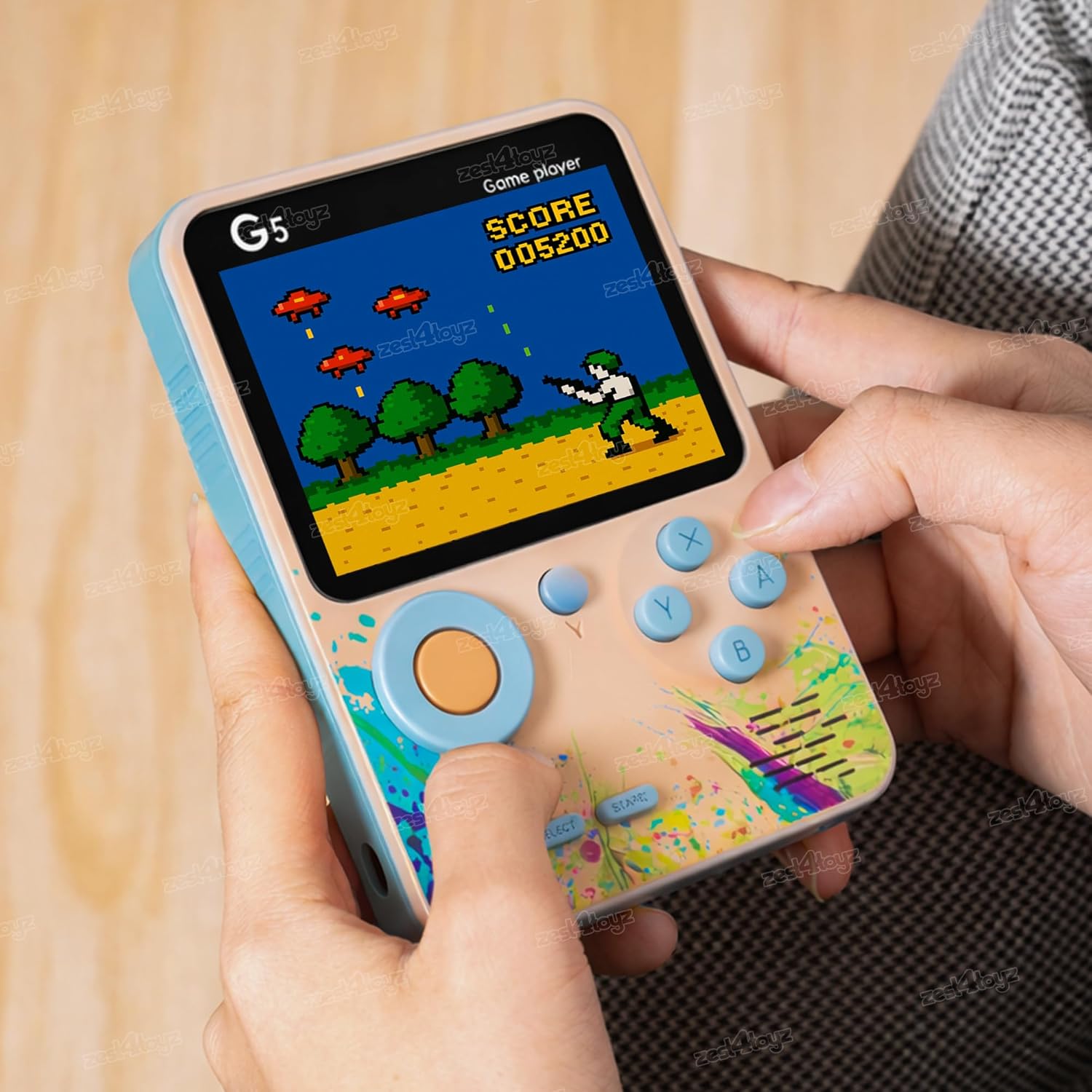 Handheld Gaming Console for Kids 500 Games in 1 Video Game for TV Rechargeable Battery AV Output Classic Video Games for Kids & Adults