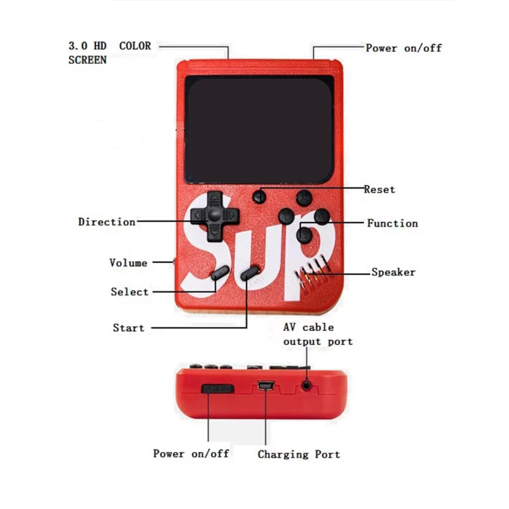 Game Box 400 in 1 - Video Game for Kids - Handheld Gaming Console - USB Rechargeable - Retro Game Box for Kids Age 8-10 - Return Gifts with TV Output