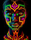 ZYOZ Party Glow Neon Paint Glow in the Dark Face, Body, Blacklight Lipstick 1pc