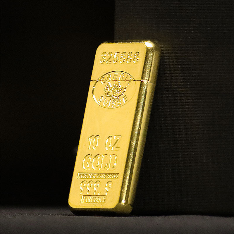 Gold Bar Lighter – 10 oz Bullion-Style Gold-Tone Pocket Lighter Main image