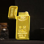 Gold Bar Lighter – 10 oz Bullion-Style Gold-Tone Pocket Lighter