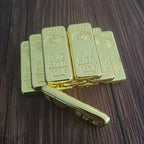 Gold Bar Lighter – 10 oz Bullion-Style Gold-Tone Pocket Lighter
