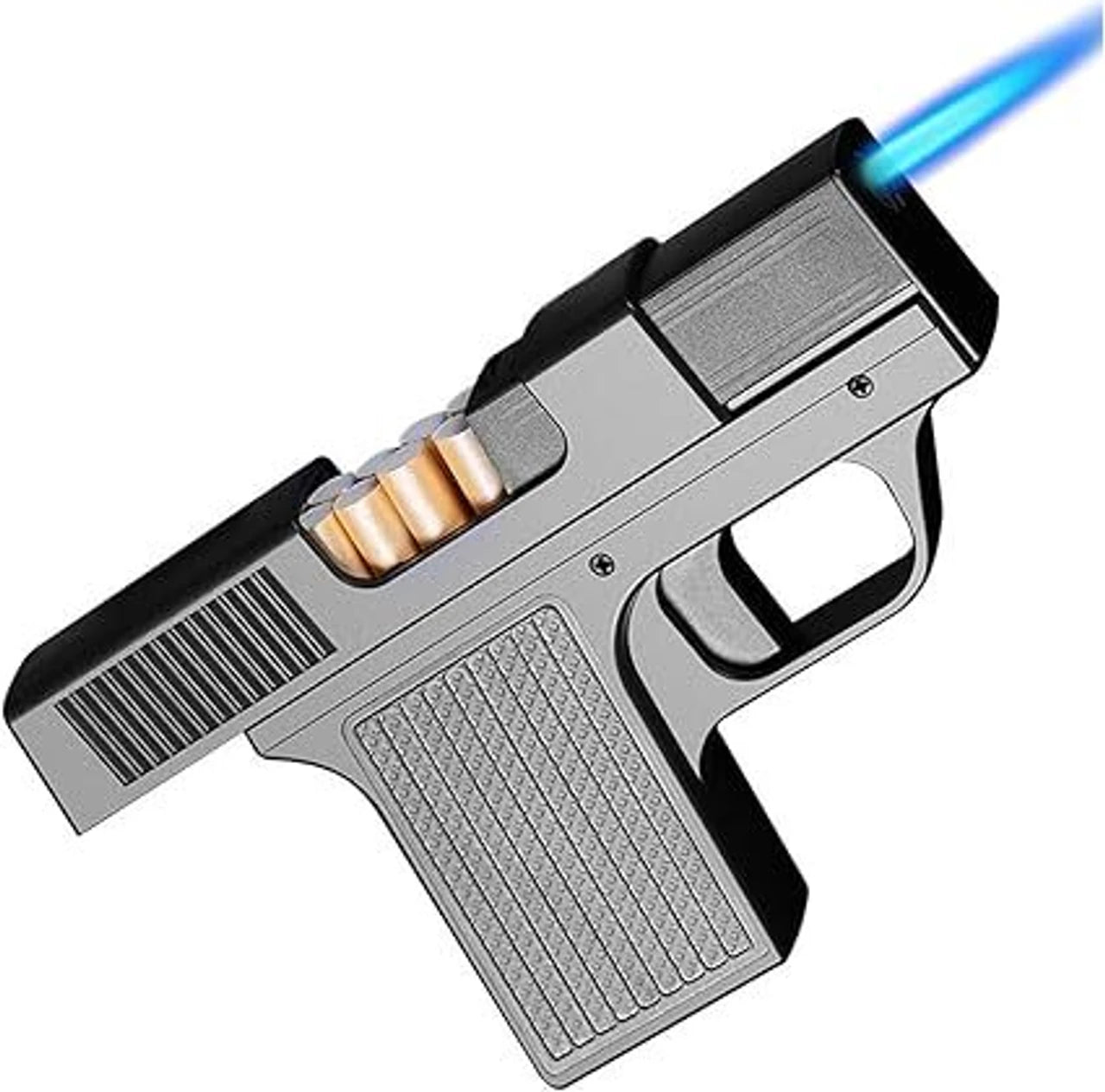ZYOZ Gun Shape Cigarette Case Lighter – Jet Flame Torch Lighter with Stylish Gun Shape, Portable & Refillable, Unique Gift for Smokers, Compact Cigar and Cigarette Lighter Secondary image