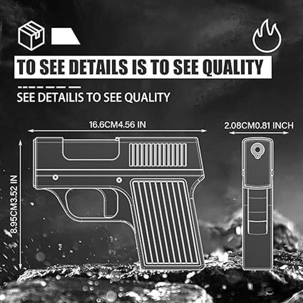 Gun Shape Cigarette Case Lighter – Jet Flame Torch Lighter with Stylish Gun Shape, Portable & Refillable, Unique Gift for Smokers, Compact Cigar and Cigarette Lighter