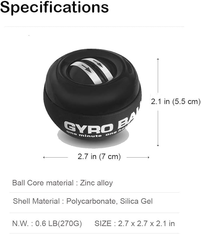 gyro Ball | gyro Ball Wrist Exerciser | Wrist Exercise Equipment | gyroball Wrist Trainer | Wrist Strengtheners
