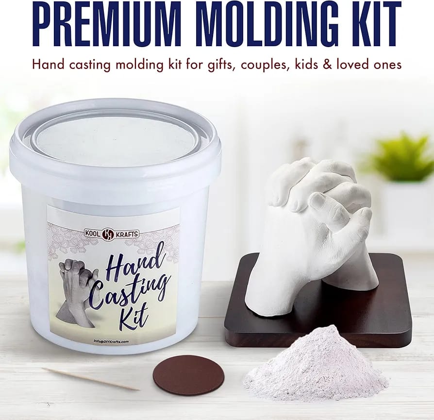 ZYOZ Hands Casting Kit, DIY Plaster Statue Molding Kit & Hand Casting Kits for 2 Adult, Wedding, Friends, Anniversary, Hand Hold Casting Kit for Holiday Activities and Perfect for Couple Gift Ideas Secondary image
