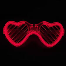 Zyoz™ LED Heart-Shaped Shutter Glasses – Light-Up Neon Party Eyewear