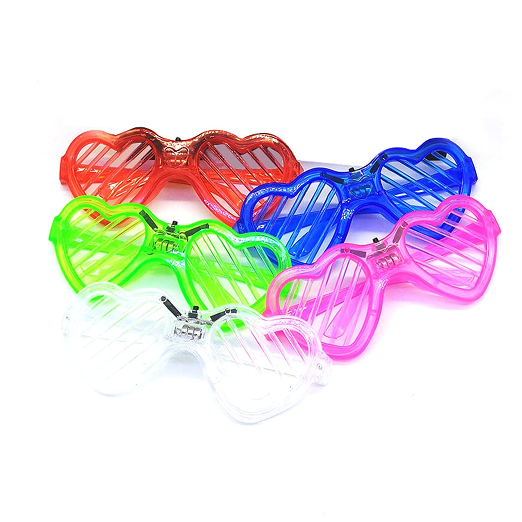 Zyoz™ LED Heart-Shaped Shutter Glasses – Light-Up Neon Party Eyewear