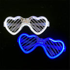 Zyoz™ LED Heart-Shaped Shutter Glasses – Light-Up Neon Party Eyewear