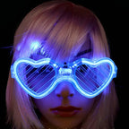 Zyoz™ LED Heart-Shaped Shutter Glasses – Light-Up Neon Party Eyewear