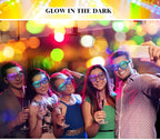 Light up Shutter Shades Heart,Led Neon Rave SunGlasses,Eyeglass,Flashing Sunglasses for Neon & Bachelorette Glow in Dark Christmas Sunglasses (random colour)