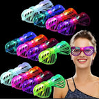 Light up Shutter Shades Heart,Led Neon Rave SunGlasses,Eyeglass,Flashing Sunglasses for Neon & Bachelorette Glow in Dark Christmas Sunglasses (random colour)
