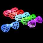 Light up Shutter Shades Heart,Led Neon Rave SunGlasses,Eyeglass,Flashing Sunglasses for Neon & Bachelorette Glow in Dark Christmas Sunglasses (random colour)