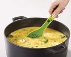 Herb Infusing Spoon Cooking Spoon 2 in 1 Flavour Plastic Spoon with Herb Stripper for Infusing and Seasoning Cooking Soup Kitchen (Green Pack of 1)