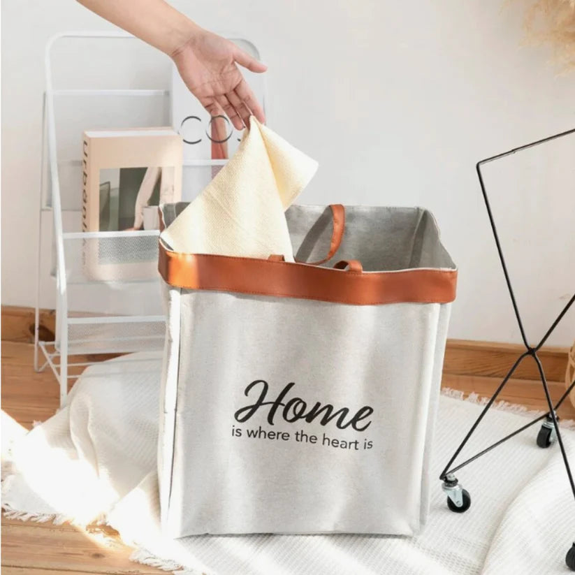 Home Foldable Laundry Basket with Wheels