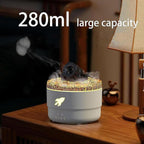 Cannon Blast Aroma Humidifier | Volcanic Crack Turret Aromatherapy Diffuser with 7 Colors LED Light | Silent Cool Mist Essential Oil Diffuser for Home, Bedroom & Office (Multicolor, 300ml)