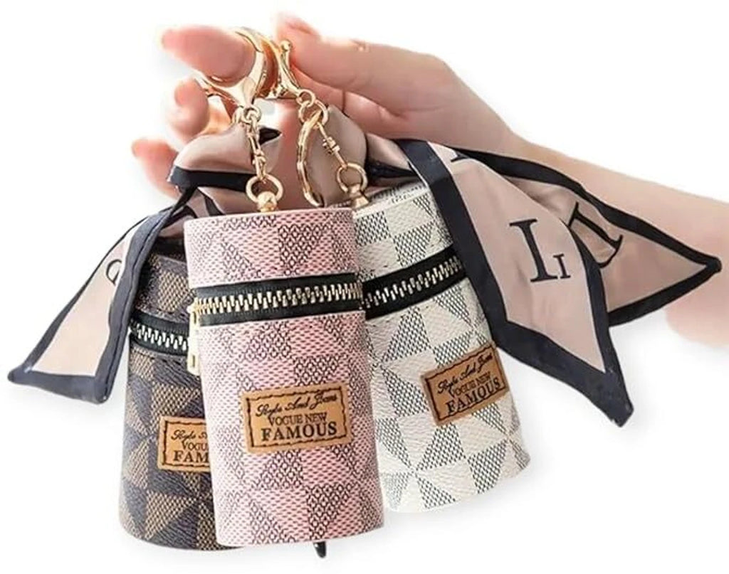 ZYOZ Premium Cylindrical Key chain Pouch & Bag Charm coine Wallet  Key chain Bag Earphone Storage Mini Lovely Coin Purse Wallet Key chain Handbag Key Chain