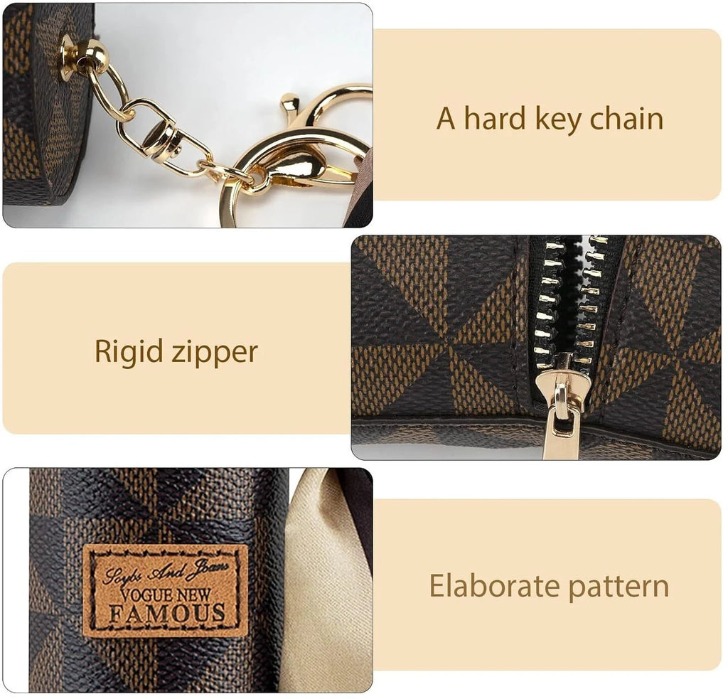 ZYOZ Premium Cylindrical Key chain Pouch & Bag Charm coine Wallet  Key chain Bag Earphone Storage Mini Lovely Coin Purse Wallet Key chain Handbag Key Chain