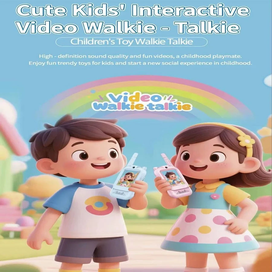 Kids Walkie Talkies with Screen Display – Long Range Two Way Radios with Voice Effects & One-on-One Pairing | Fun Communication Toy Gift for Boys & Girls Ages 3–12 Multicolor Pack of 2