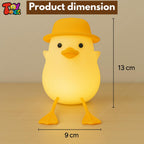 Silicone Duck Night Lamp Soft LED Bedside Light with Touch Control & 7-Color Changing, USB Rechargeable Nursery Lamp for Kids Bedroom, Cute Animal Shape Baby Nightlight & Gift, Mobile Holder