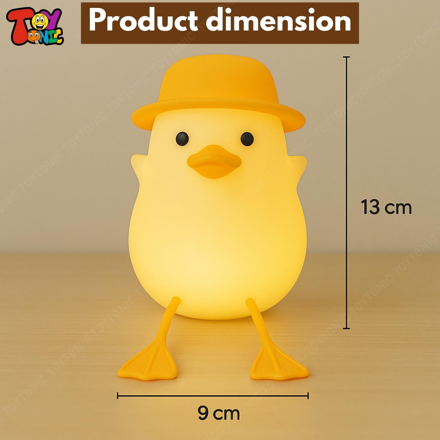Silicone Duck Night Lamp Soft LED Bedside Light with Touch Control & 7-Color Changing, USB Rechargeable Nursery Lamp for Kids Bedroom, Cute Animal Shape Baby Nightlight & Gift, Mobile Holder
