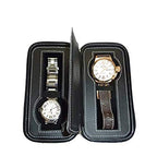 PU leather wrist watch box Watch Storage Case And Watch Organizer Display Collection Box With Transparent Glass For Men's & Women's Gift (2 watch zipper pouch)