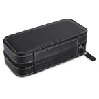 PU leather wrist watch box Watch Storage Case And Watch Organizer Display Collection Box With Transparent Glass For Men's & Women's Gift (2 watch zipper pouch)