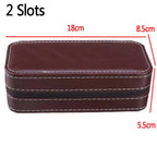 PU leather wrist watch box Watch Storage Case And Watch Organizer Display Collection Box With Transparent Glass For Men's & Women's Gift (2 watch zipper pouch)