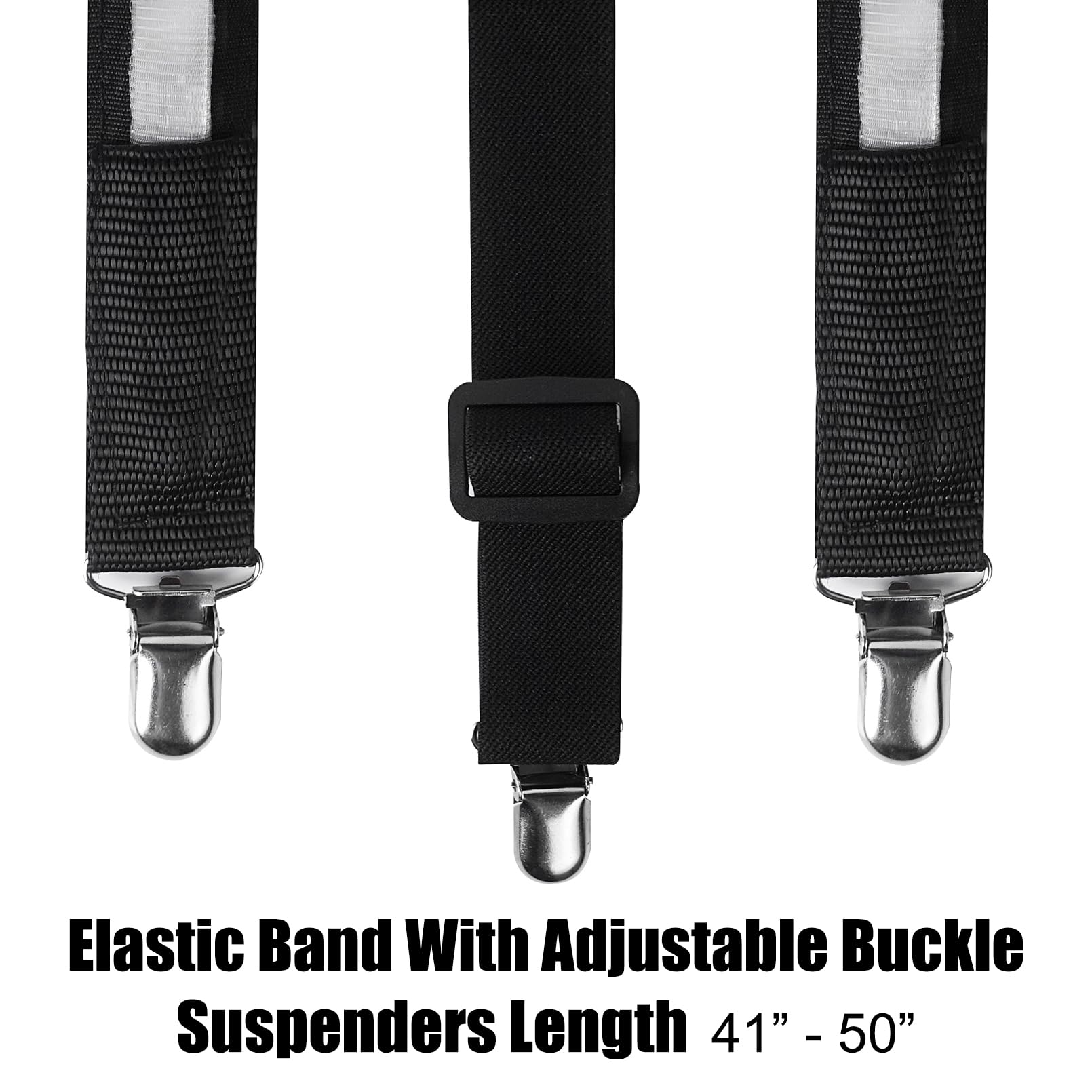 ZYOZ  Flashing Led Party Suspenders Stripe Light Up LED Suspenders For Adults Birthday EDM Disco Party Wedding Musical Night Events Battery Operated 1pc.(random colour)