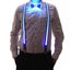 ZYOZ  Flashing Led Party Suspenders Stripe Light Up LED Suspenders For Adults Birthday EDM Disco Party Wedding Musical Night Events Battery Operated 1pc.(random colour)