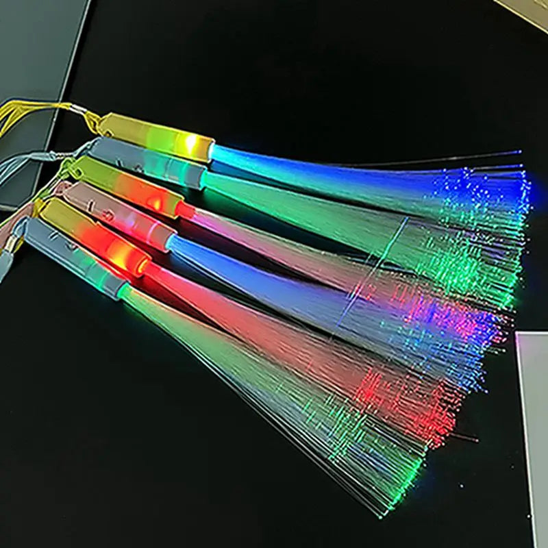 Zyoz LED Fiber Optic Glow Wand | Light-Up Party Wands for Concerts & Festivals (Pack of 4) Main image