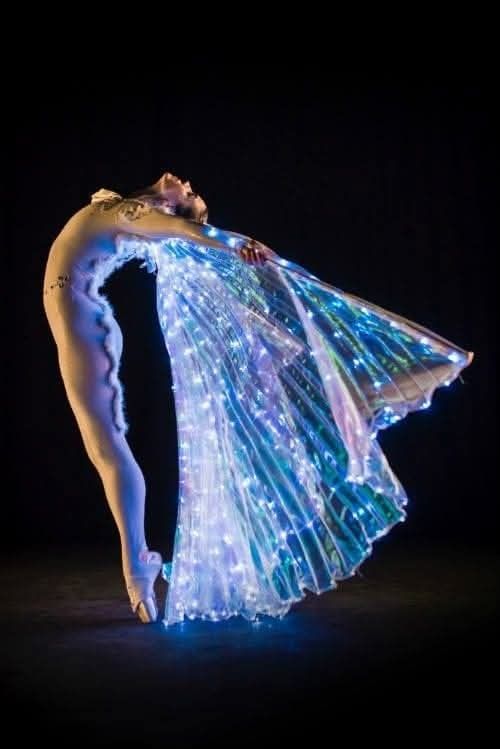 ZYOZ LED Angel Wings – Glowing Butterfly Wings for Dance, Stage Shows & Parties