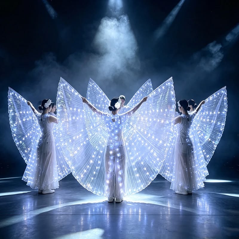 ZYOZ LED Angel Wings – Glowing Butterfly Wings for Dance, Stage Shows & Parties