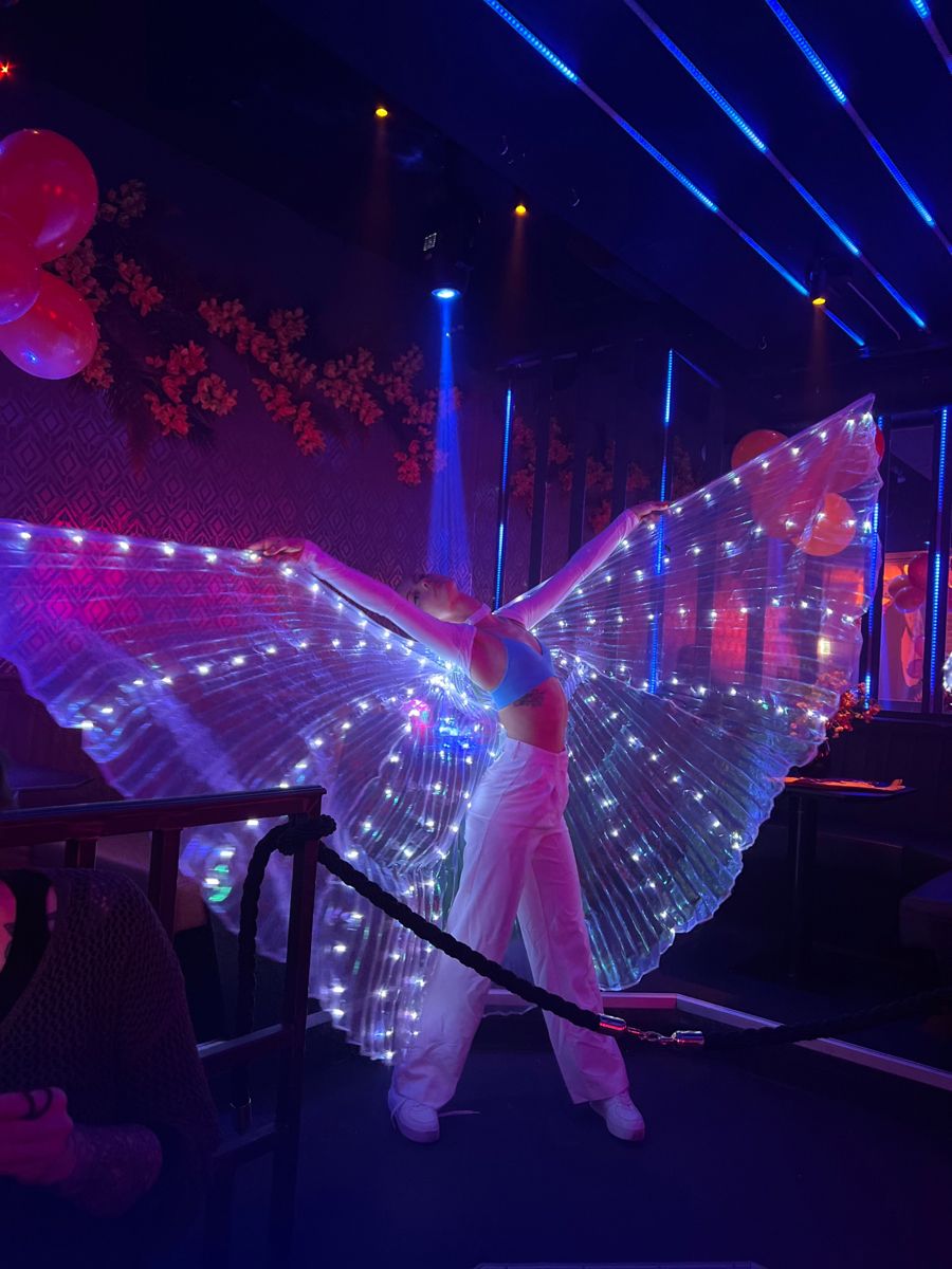 ZYOZ LED Angel Wings – Glowing Butterfly Wings for Dance, Stage Shows & Parties