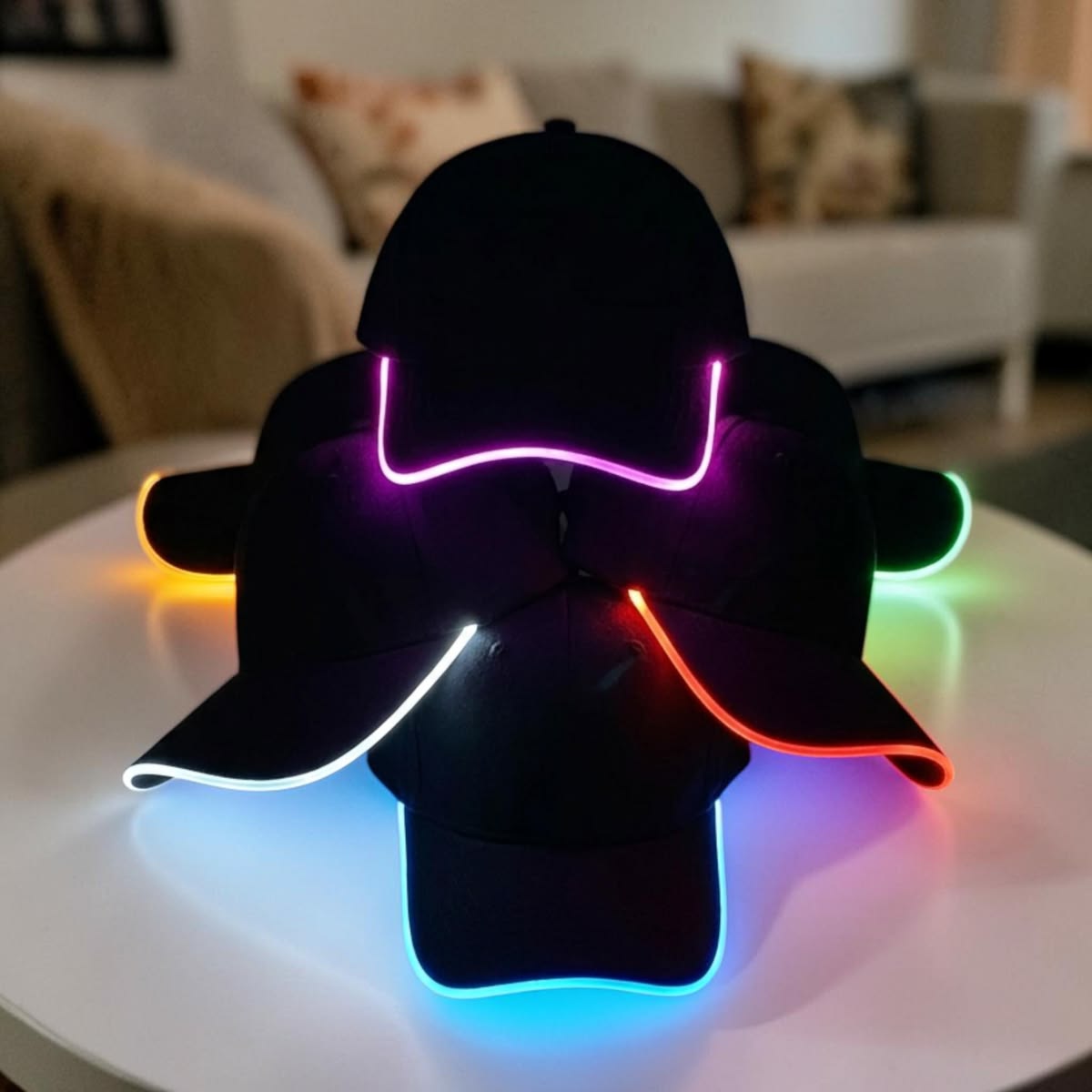 ZYOZ LED Glow Baseball Cap – Adjustable Light Up Hat for Raves, Festivals & Night Out