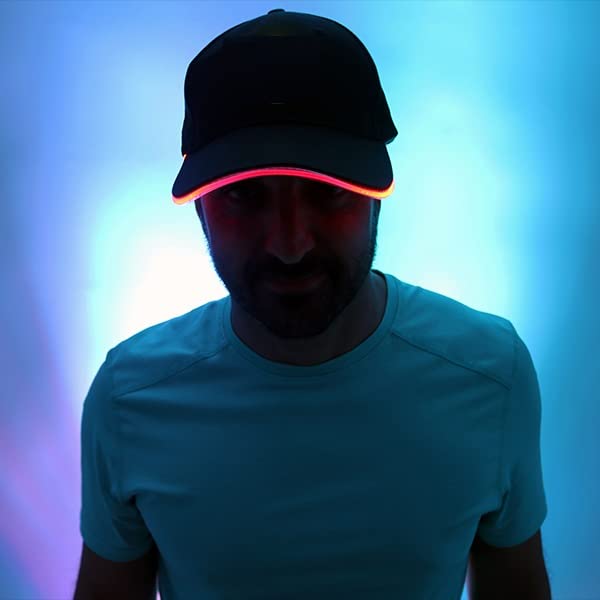 ZYOZ LED Glow Baseball Cap – Adjustable Light Up Hat for Raves, Festivals & Night Out