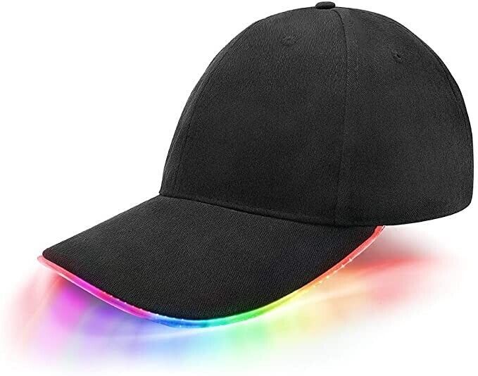 ZYOZ LED Glow Baseball Cap – Adjustable Light Up Hat for Raves, Festivals & Night Out