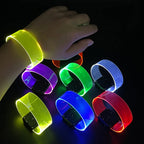 ZYOZ clear Sound Activated LED Bracelet Colour Changing Transparent Glowing Wristband multicoloured