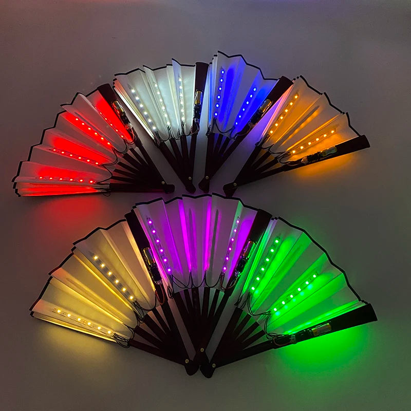 ZYOZ LED Light-Up Hand Fan | Glowing Folding Fan for Festivals & Raves