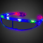 LED Light-Up Spaceman Shades – Futuristic Multi-Color Visor Glasses for Festivals, Parties, Raves, & Costumes